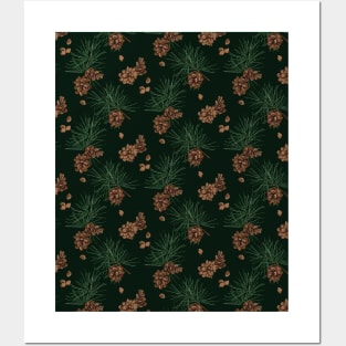 Pine cone green Posters and Art